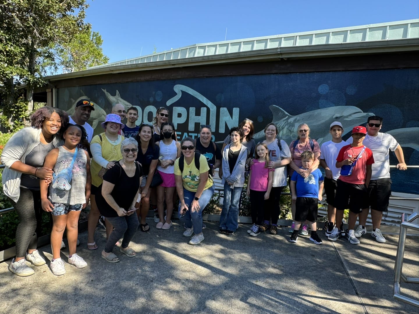 Group of families at seaworld