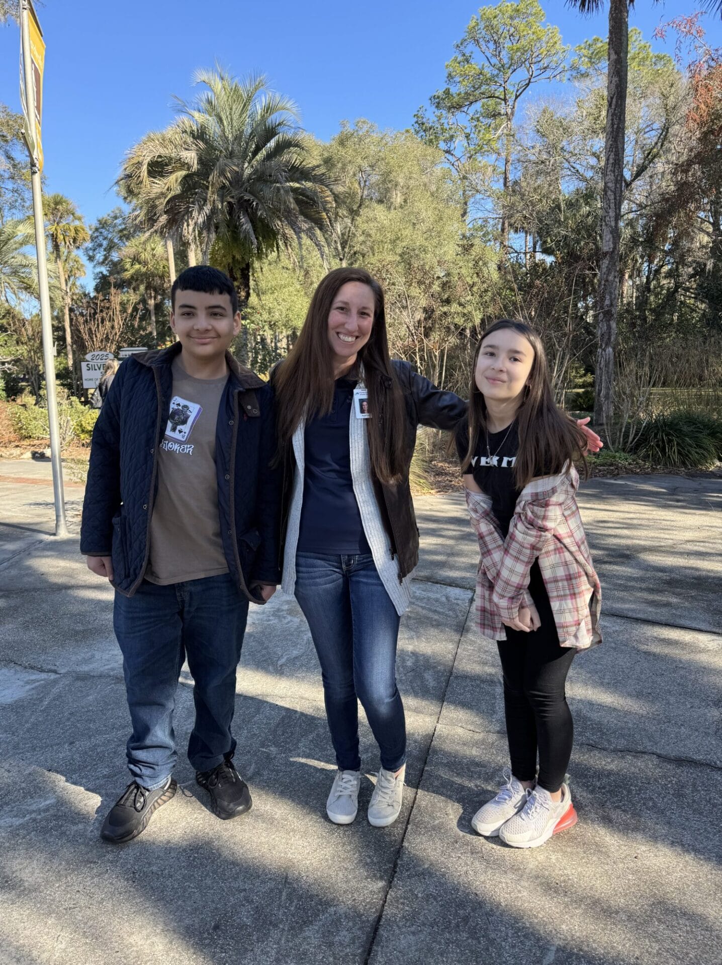People smiling at the park