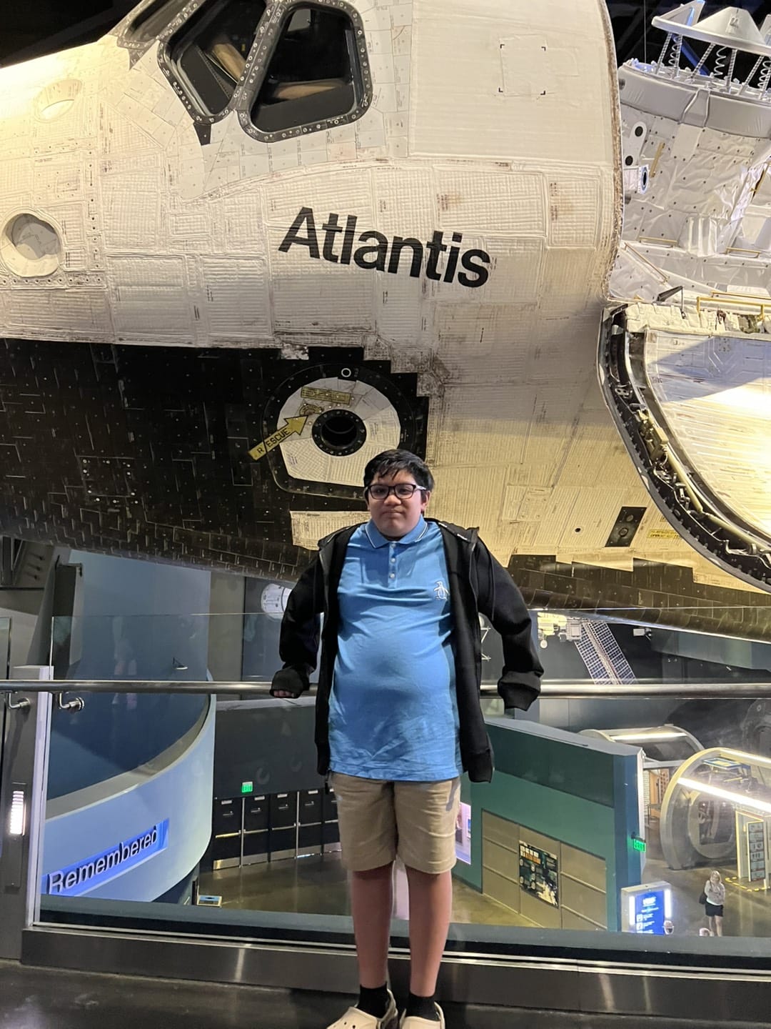 Boy in the space center place