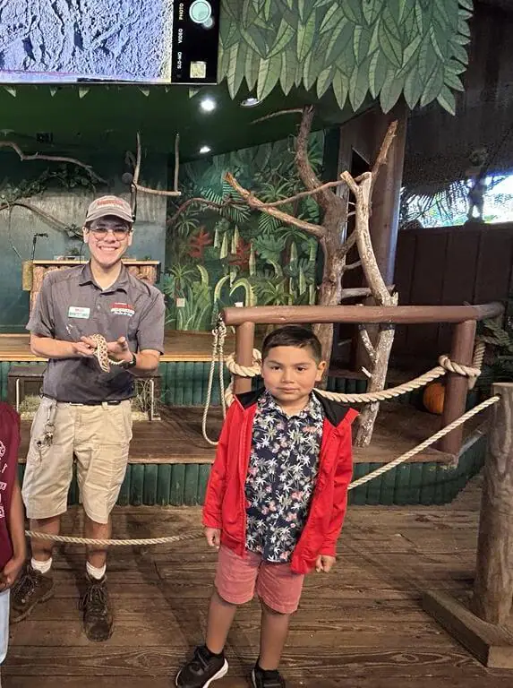 boy at the alligator farm