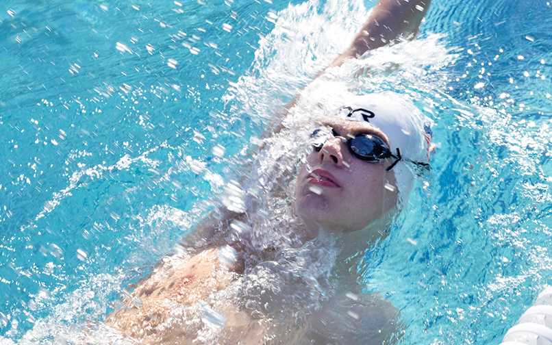 boy swimming
