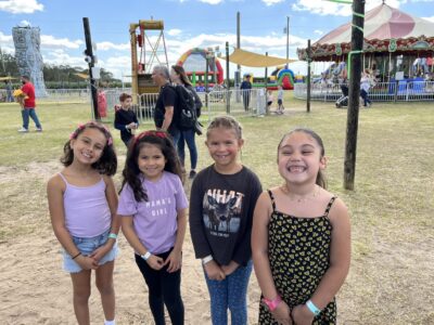 Girls smiling in the park