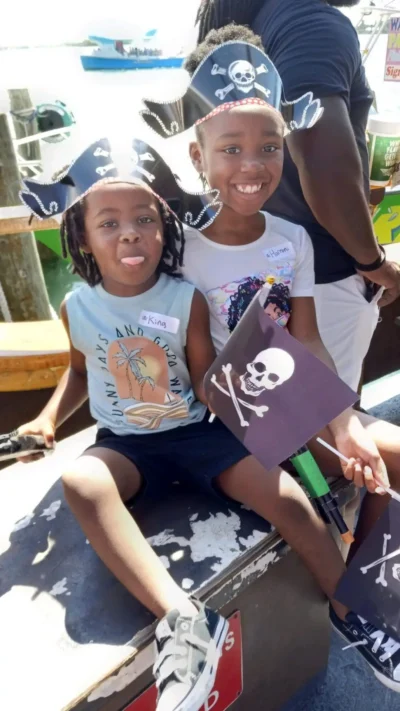 Kids with pirate hats