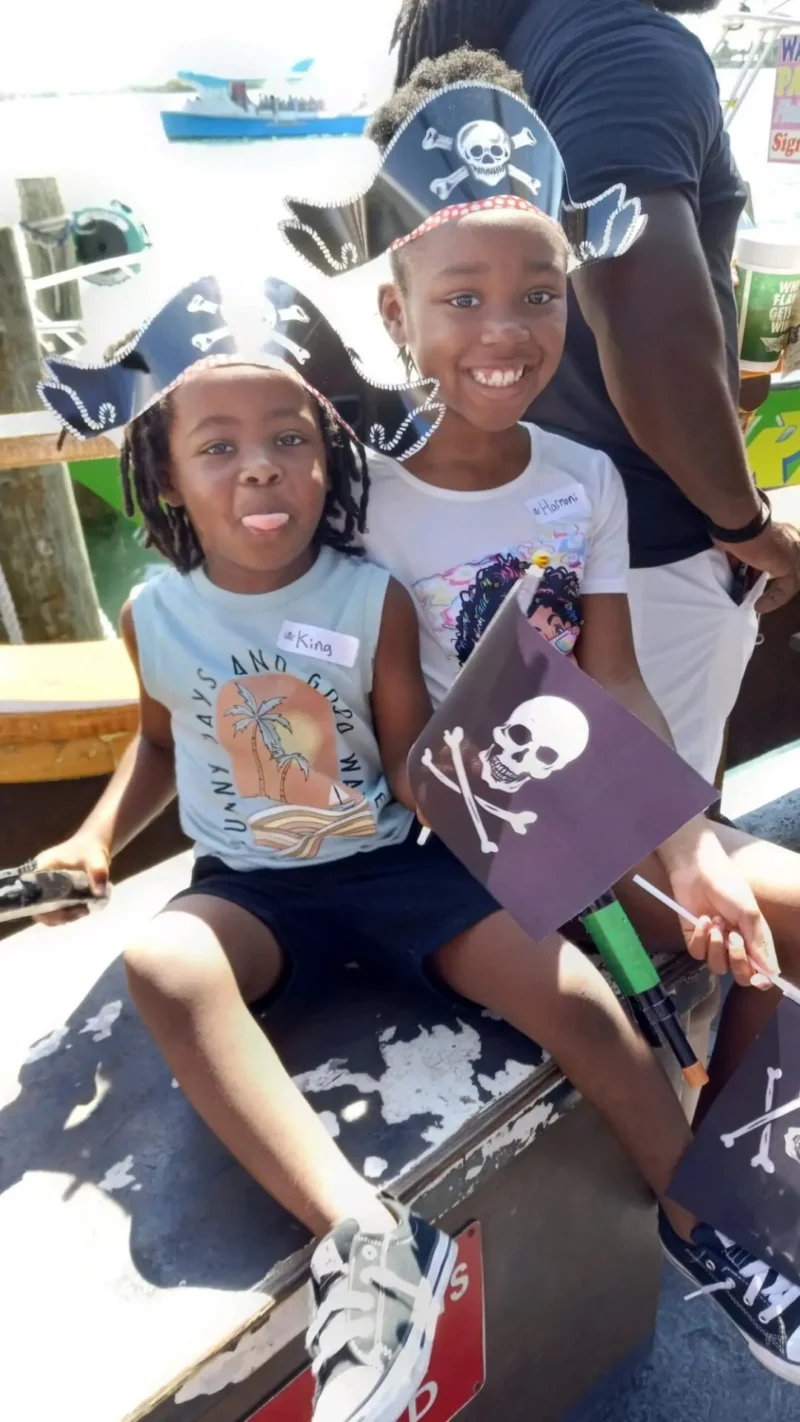 Kids with pirate hats