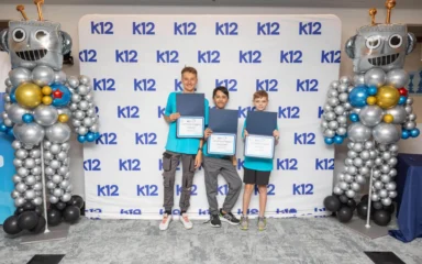 Kids getting diplomas