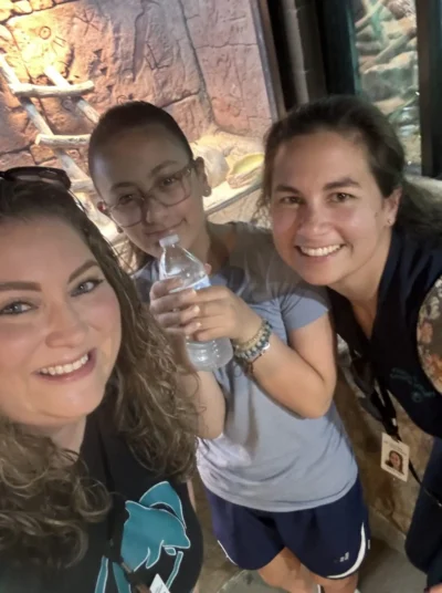 teachers with student