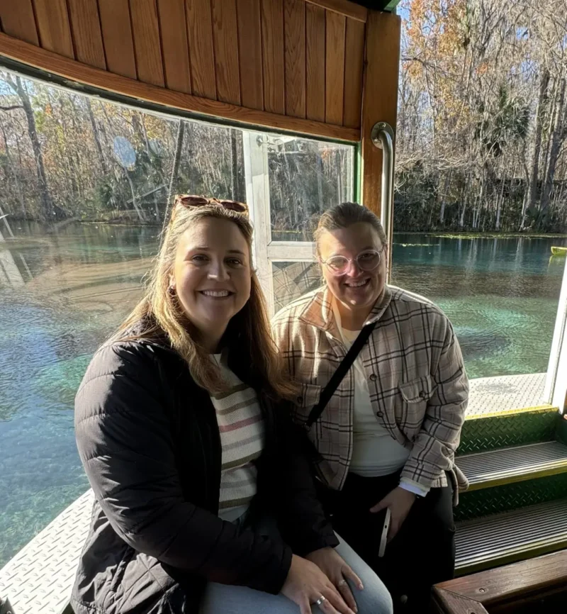 Teachers in a lake