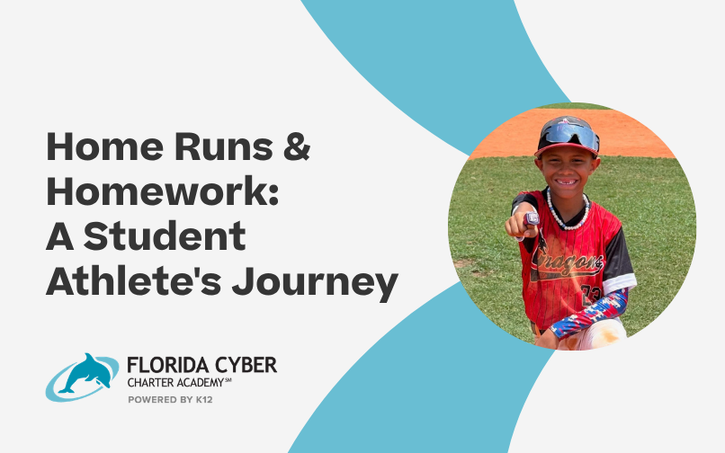 Image with text: "Home Runs & Homework: A Student Athlete's Journey"
